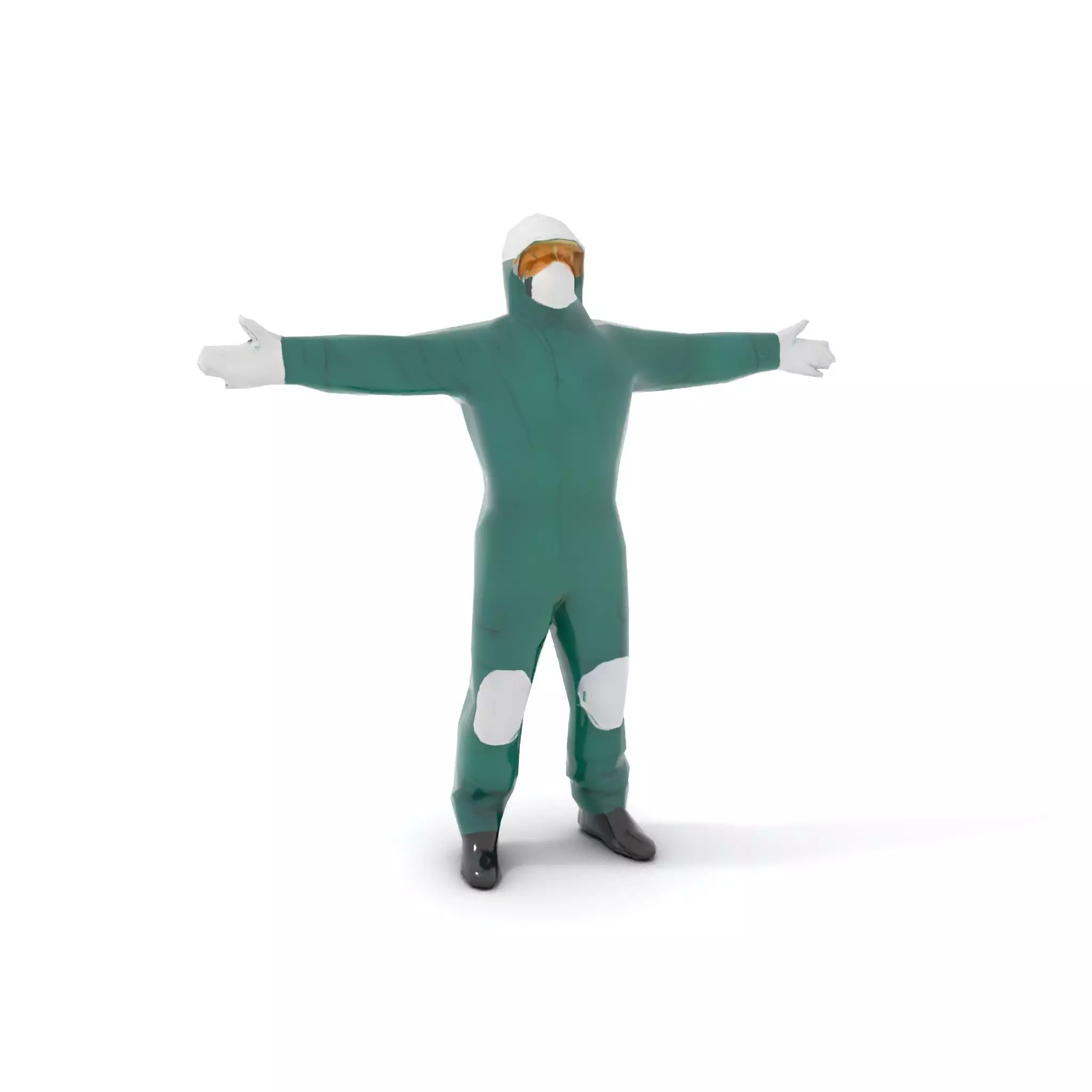 Green Protective Suit model pack Low-poly 3D model_17