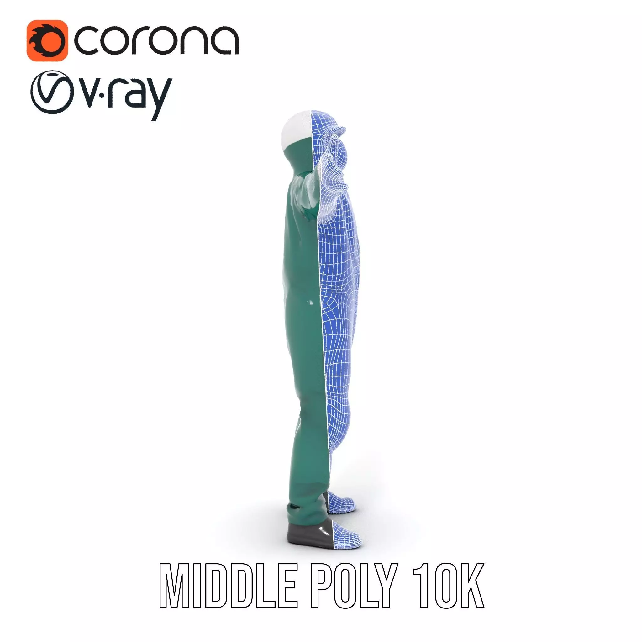 Green Protective Suit model pack Low-poly 3D model_27