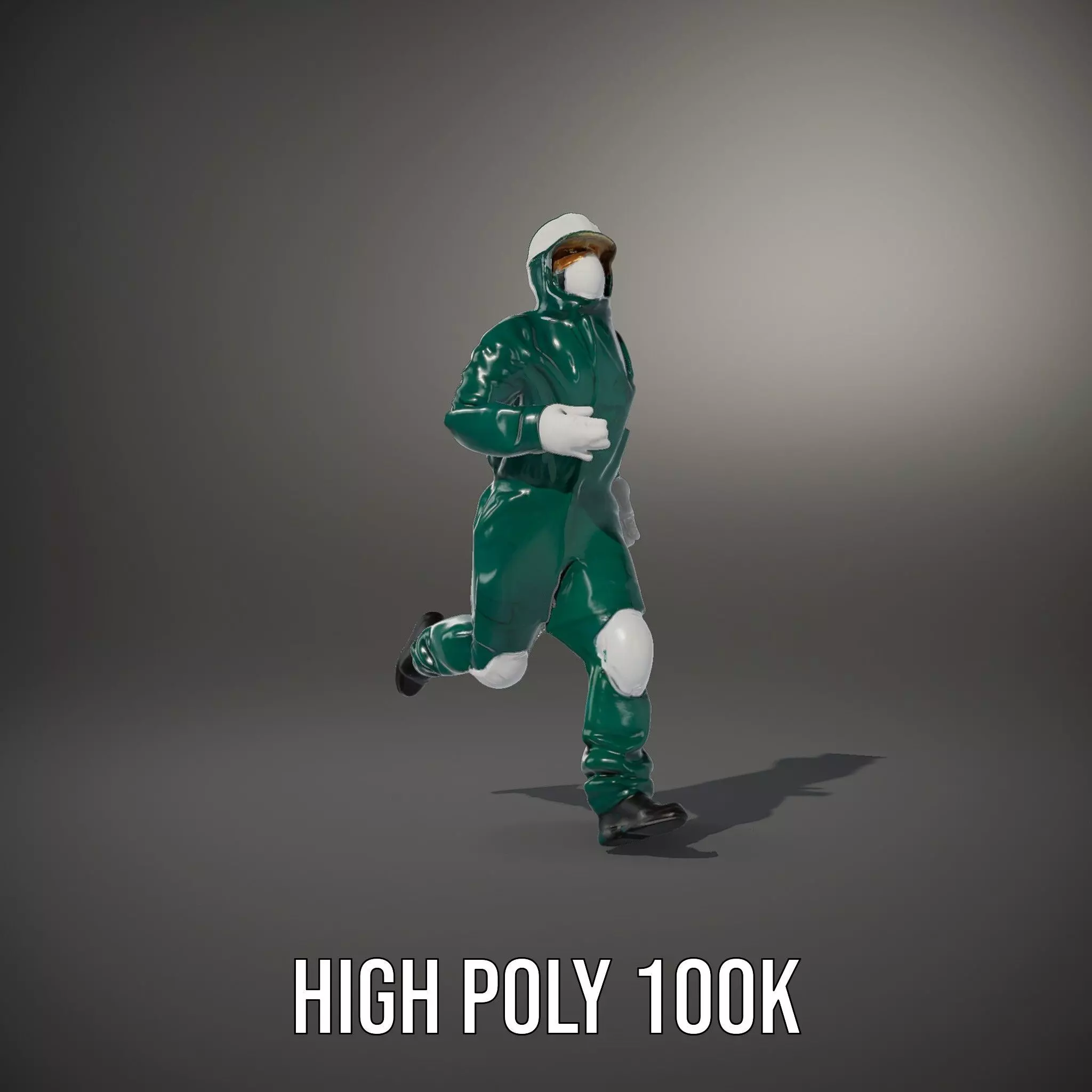 Green Protective Suit model pack Low-poly 3D model_8