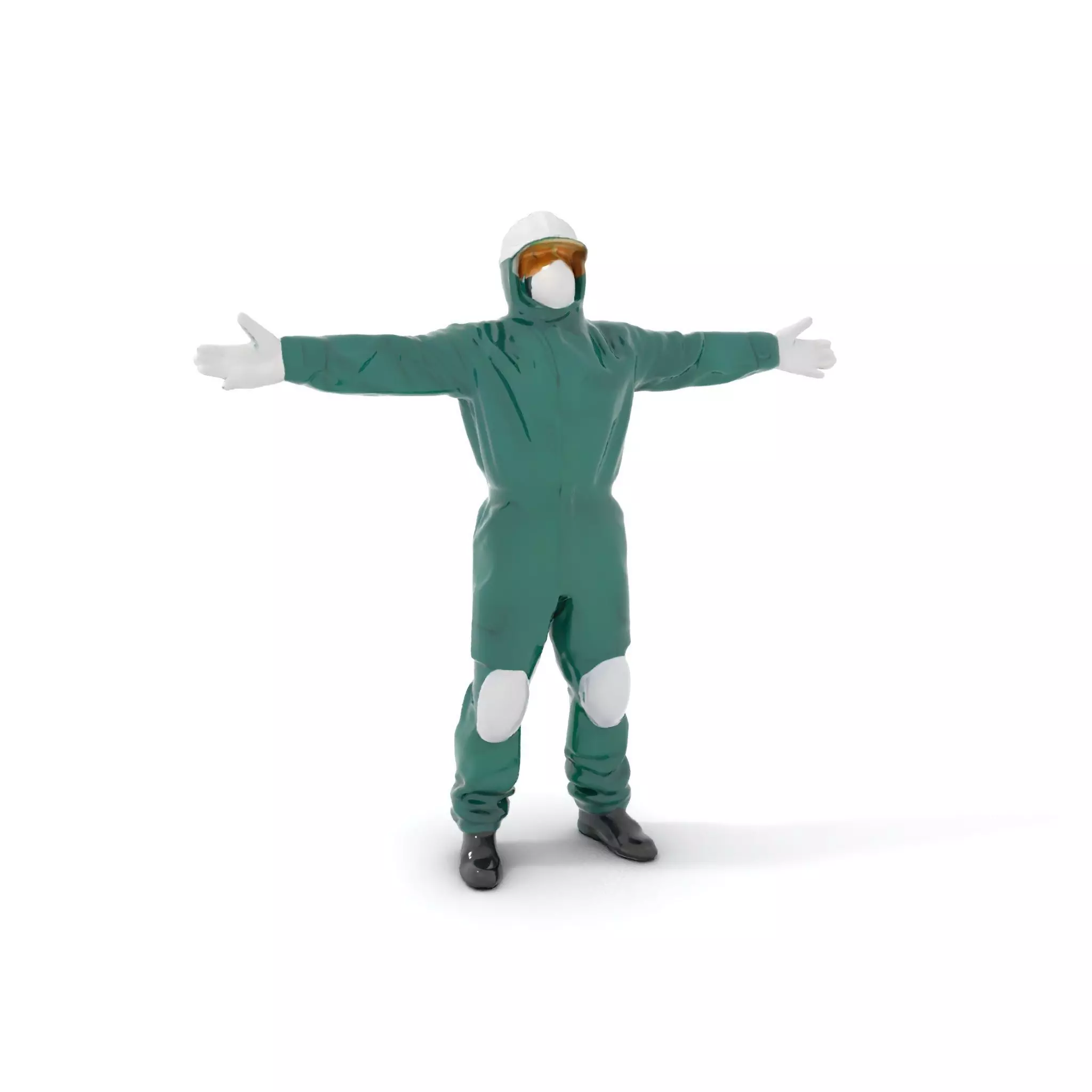 Green Protective Suit model pack Low-poly 3D model_0