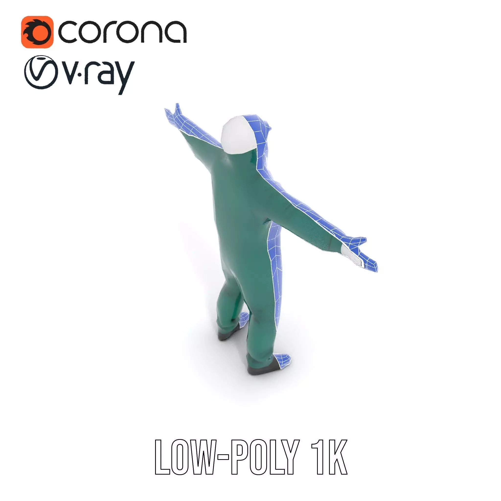 Green Protective Suit model pack Low-poly 3D model_30