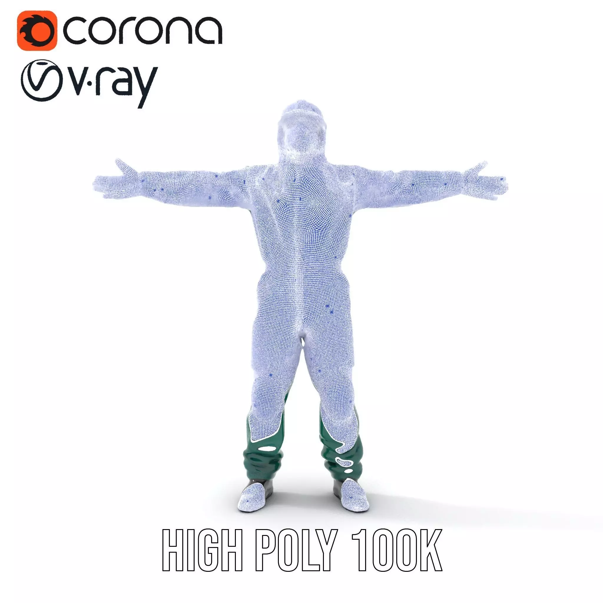 Green Protective Suit model pack Low-poly 3D model_33