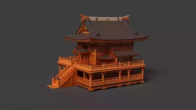 Chinese ancient wooden house  