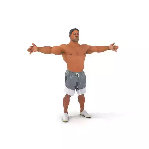Athletic Male Model Pack Low-poly 3D model