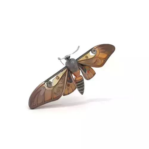 Elegant Mechanical Moth model pack Low-poly 3D model Elegant Mechanical Moth model pack Low-poly 3D model