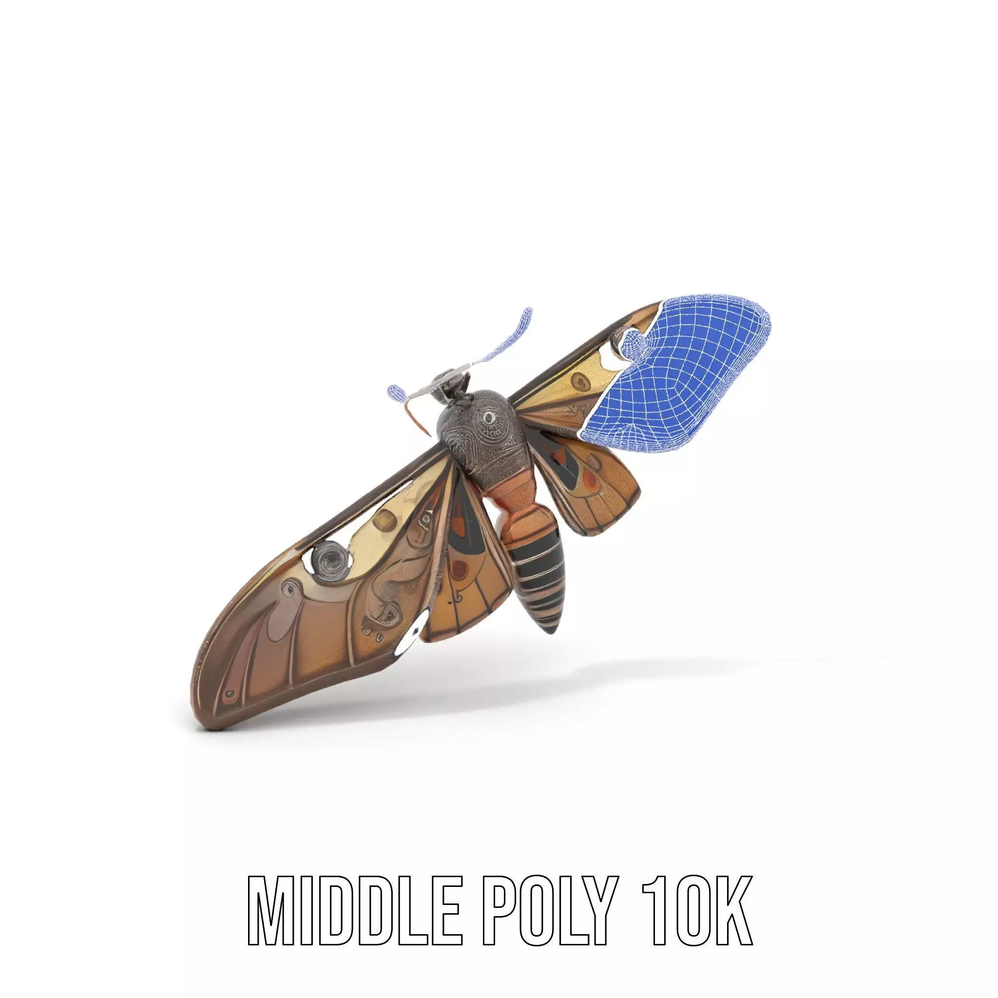 Elegant Mechanical Moth model pack Low-poly 3D model_19