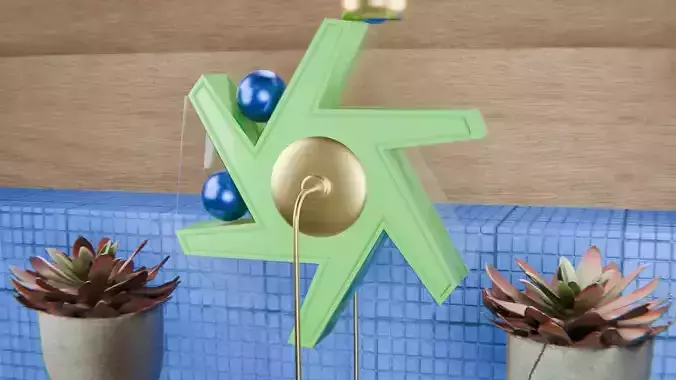 Pinwheel Loop Animation 3D model