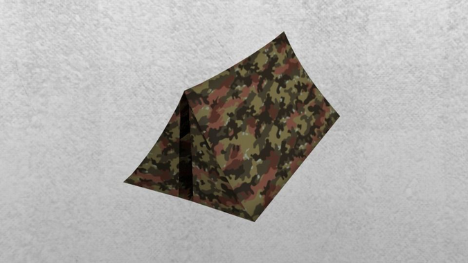 Military tent  Free low-poly 3D model