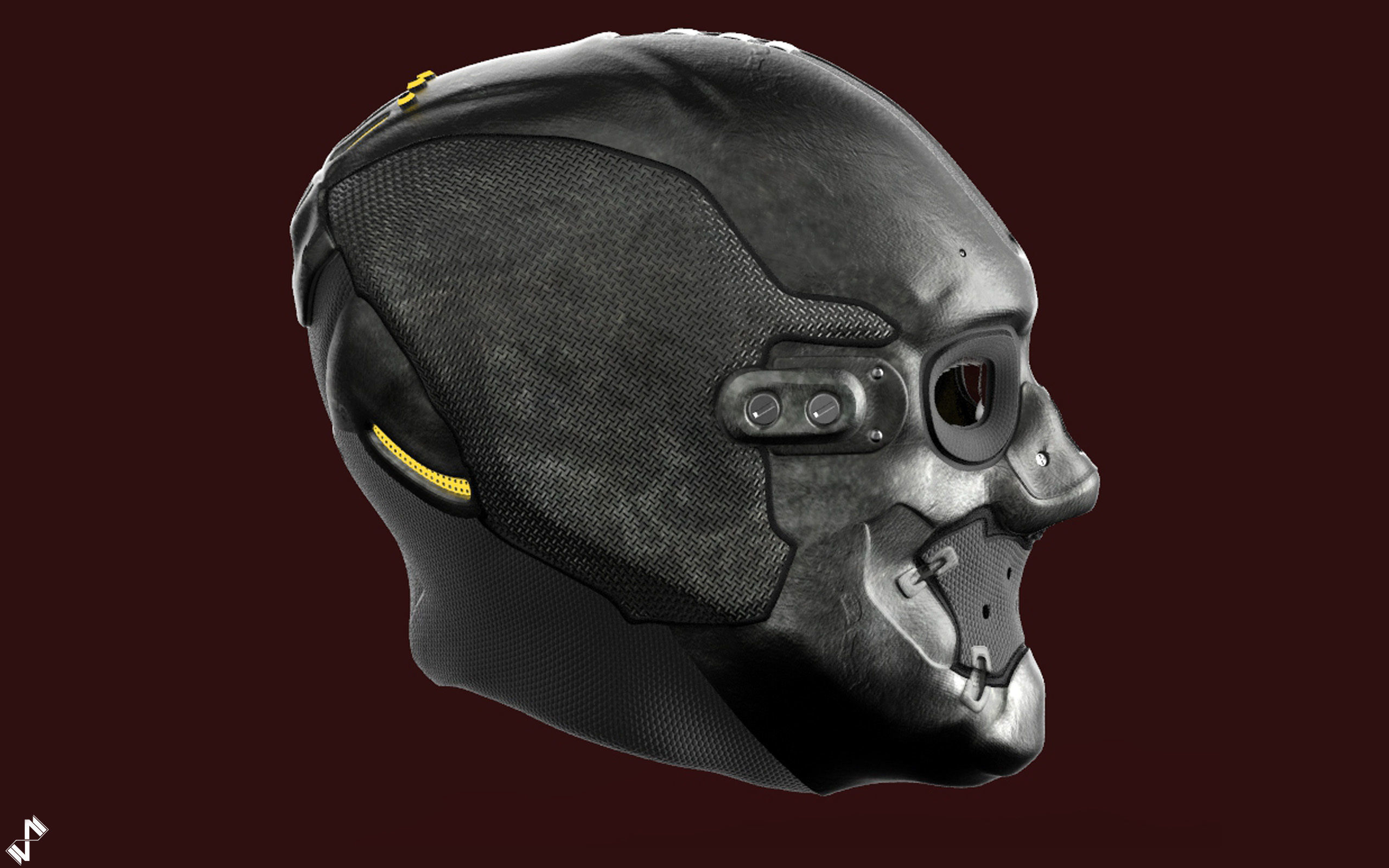 Futuristic Enforcement Helmet 3D model_15