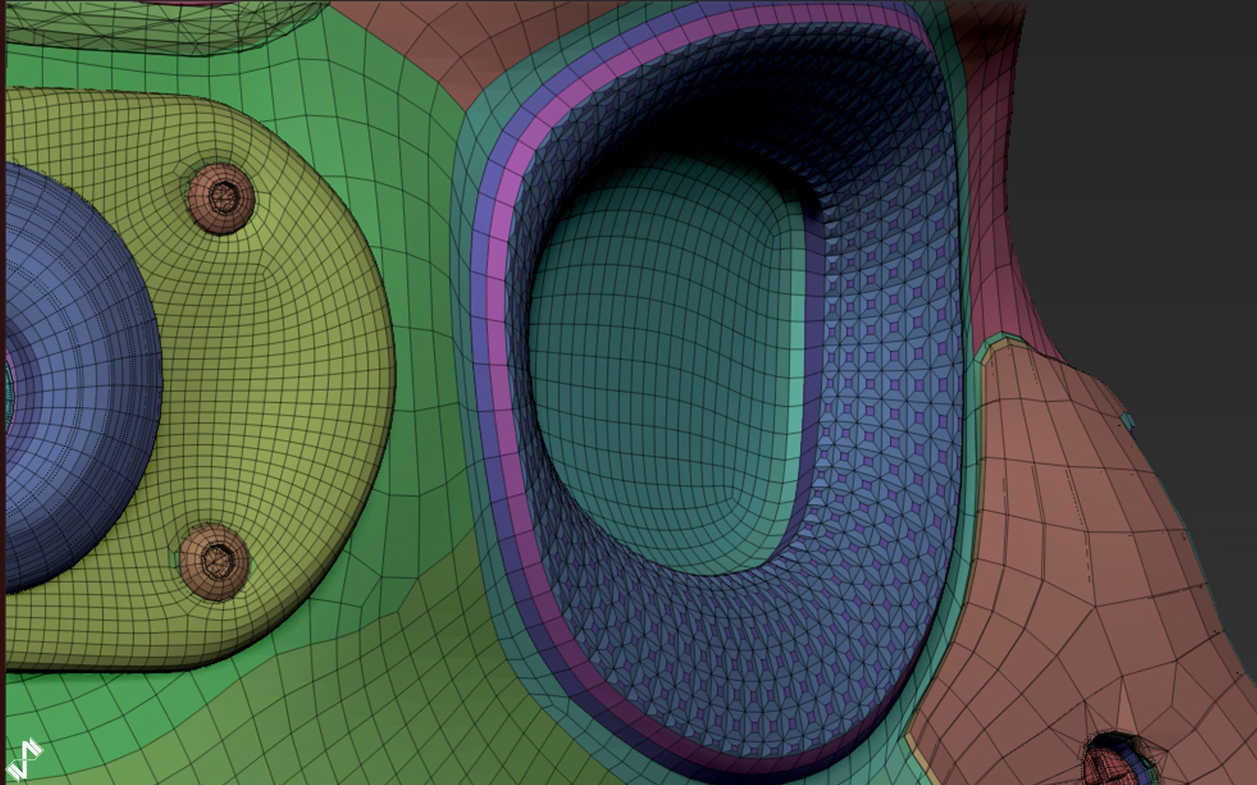 Futuristic Enforcement Helmet 3D model_4