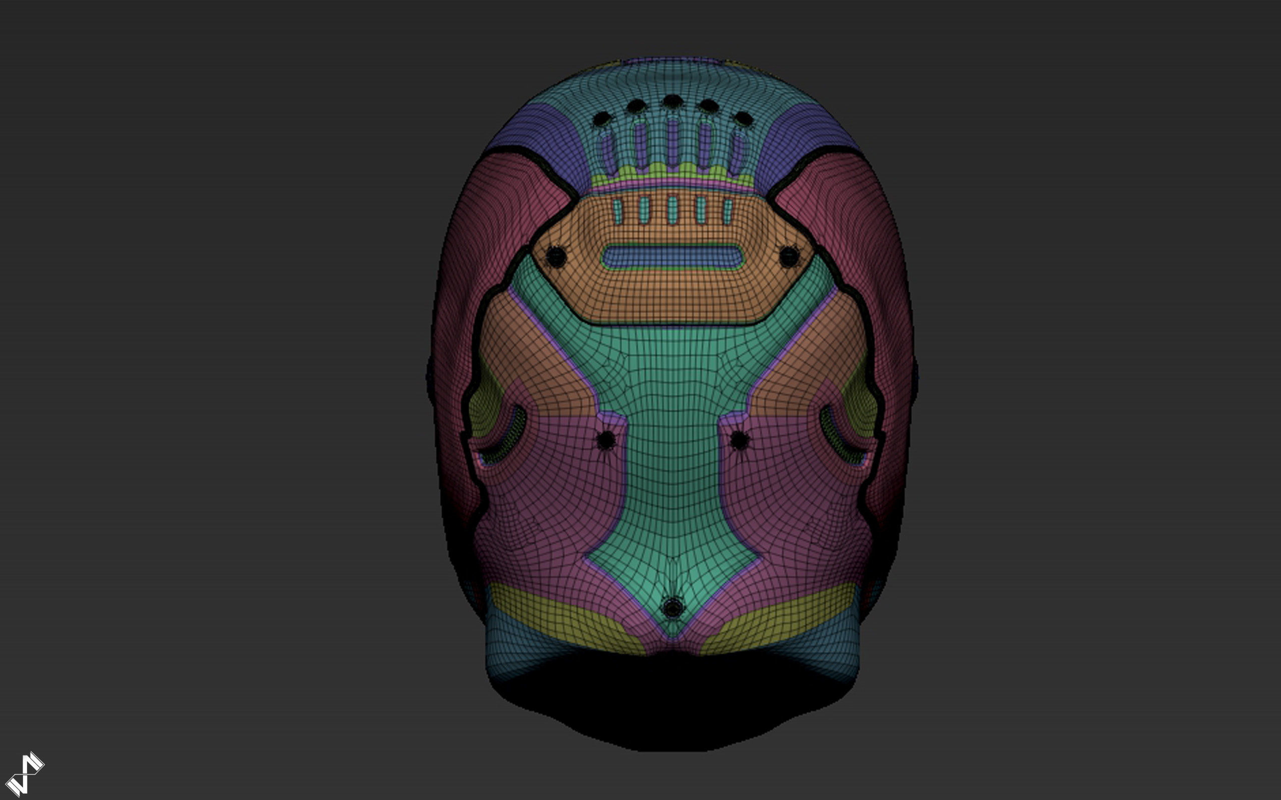 Futuristic Enforcement Helmet 3D model_1