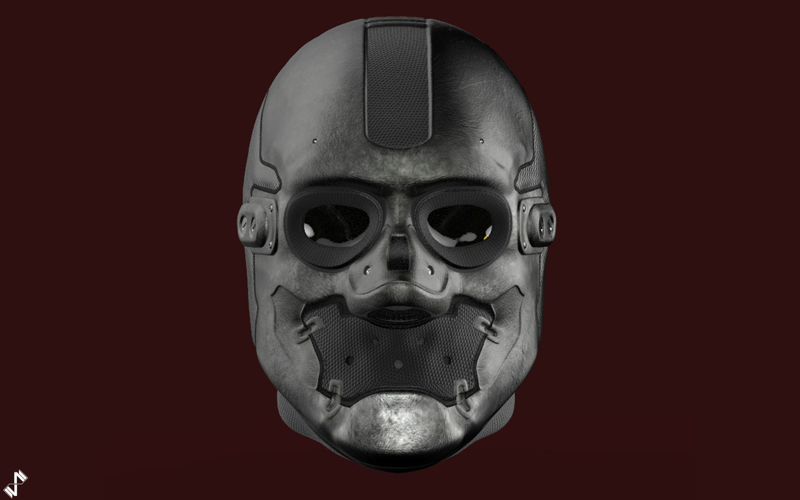 Futuristic Enforcement Helmet 3D model_16