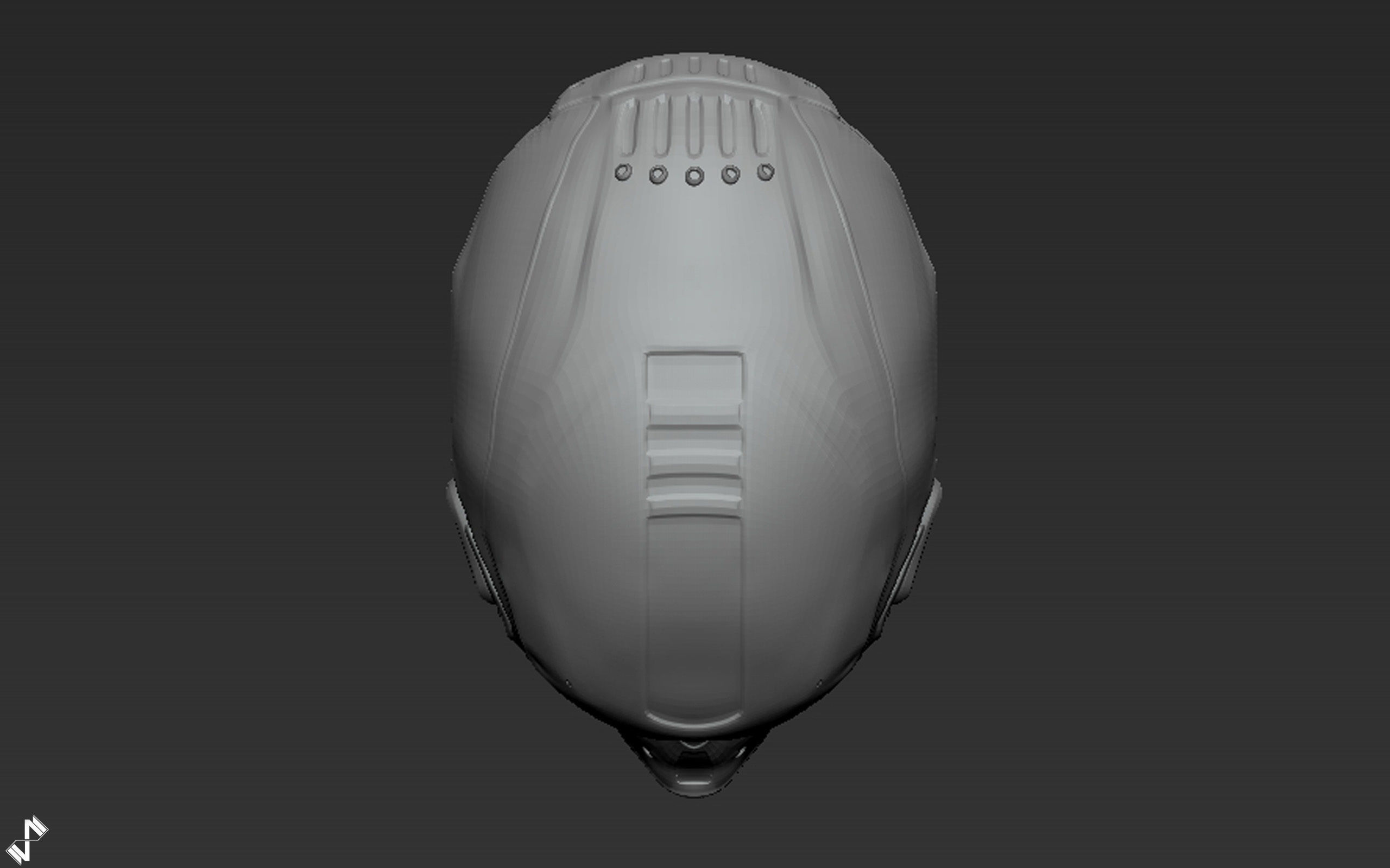 Futuristic Enforcement Helmet 3D model_8