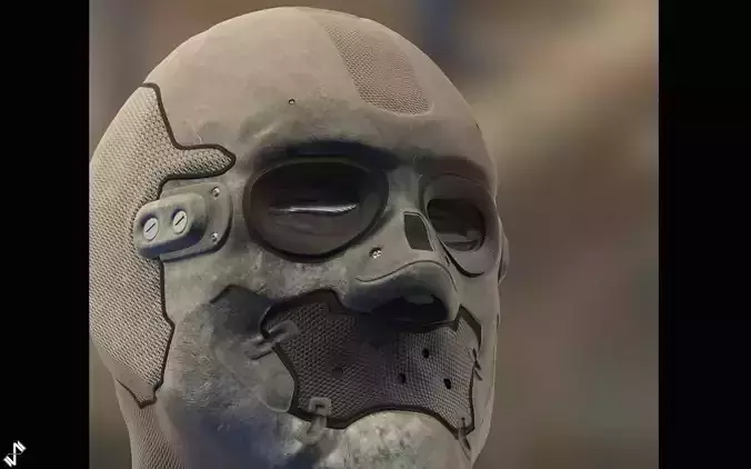 Futuristic Enforcement Helmet 3D model