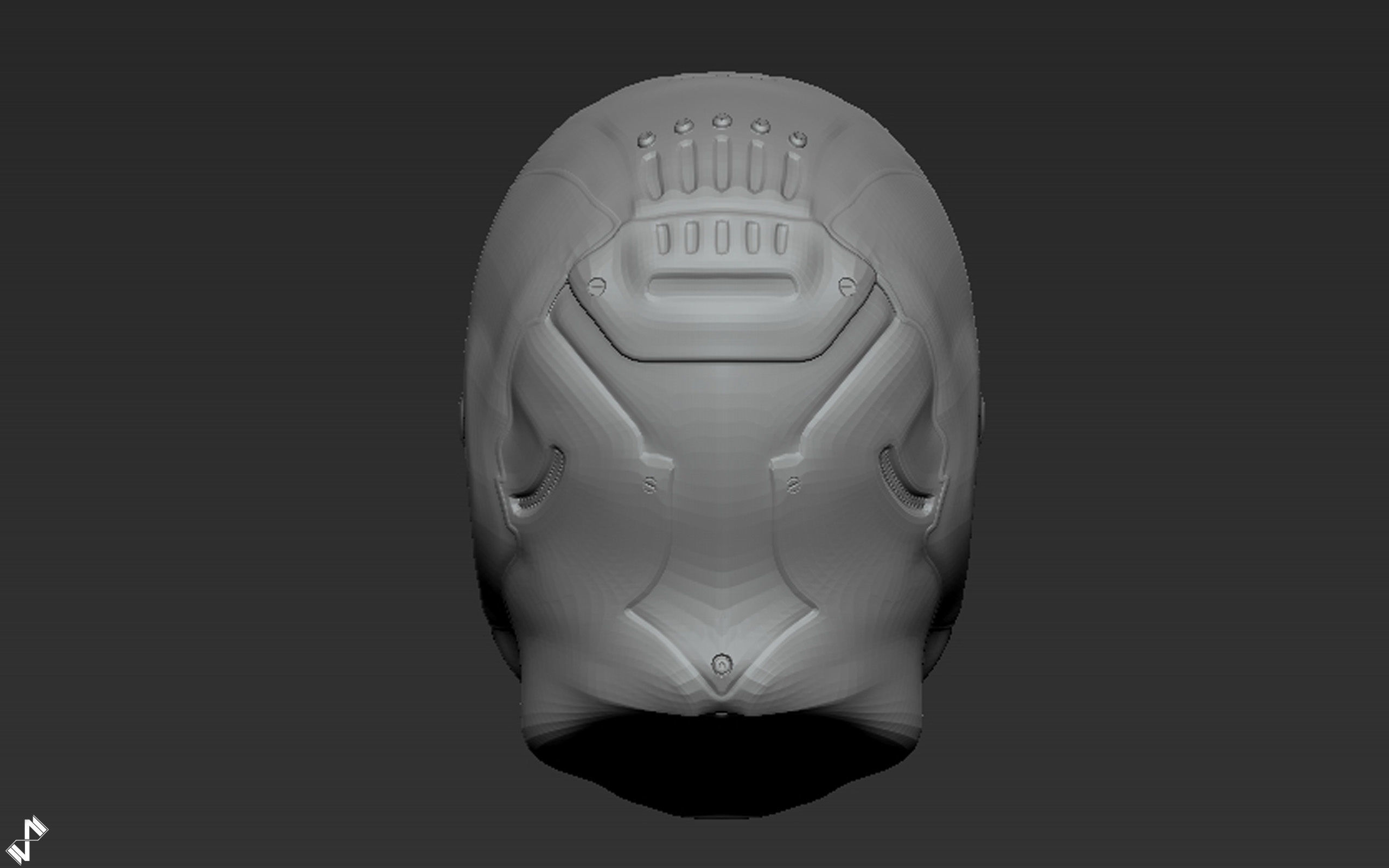 Futuristic Enforcement Helmet 3D model_7