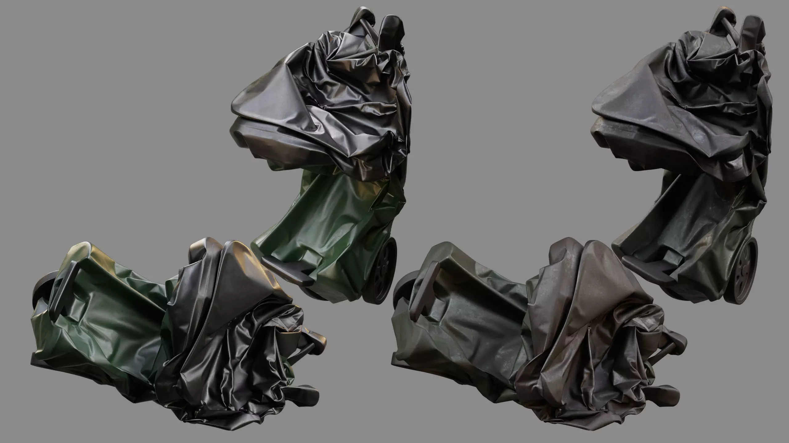 Crushed Trash Can 07 3D model_0