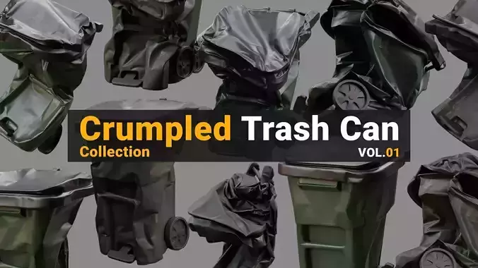 Crushed Trash Can Collection