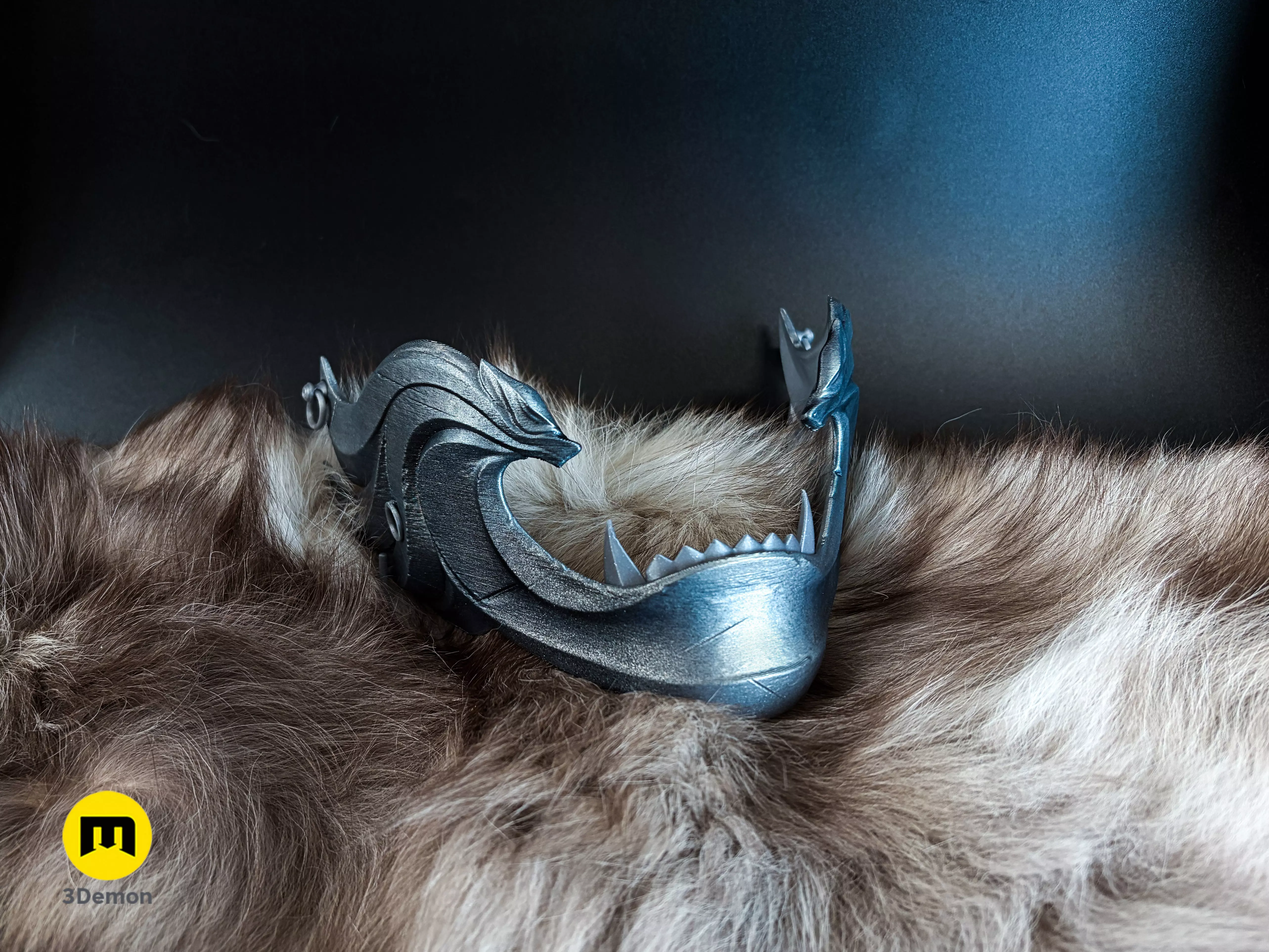 Twin Wolves Mask - Ghost of Yotei 3D print model_3