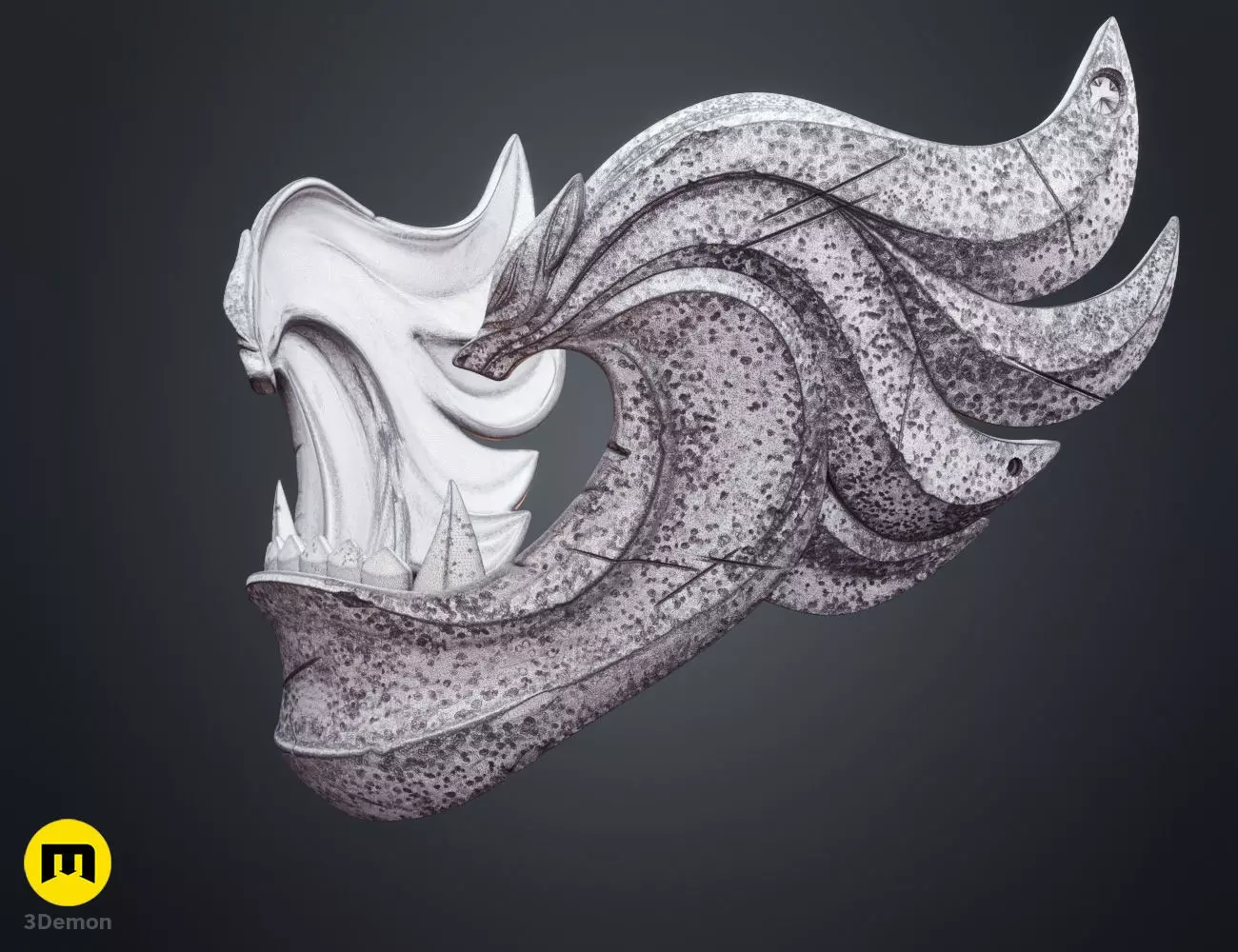 Twin Wolves Mask - Ghost of Yotei 3D print model_20