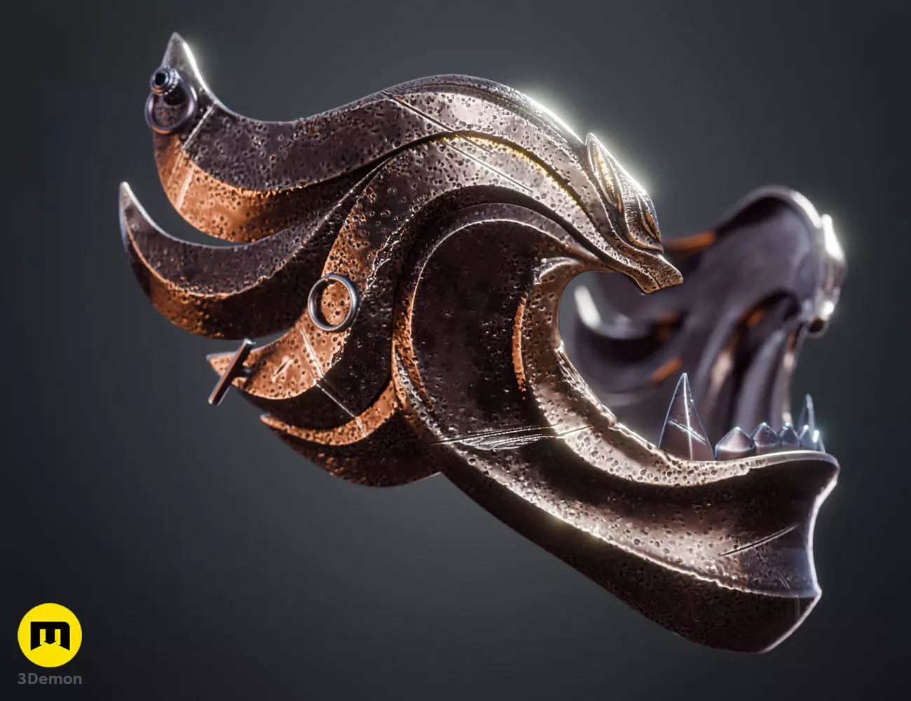 Twin Wolves Mask - Ghost of Yotei 3D print model_19