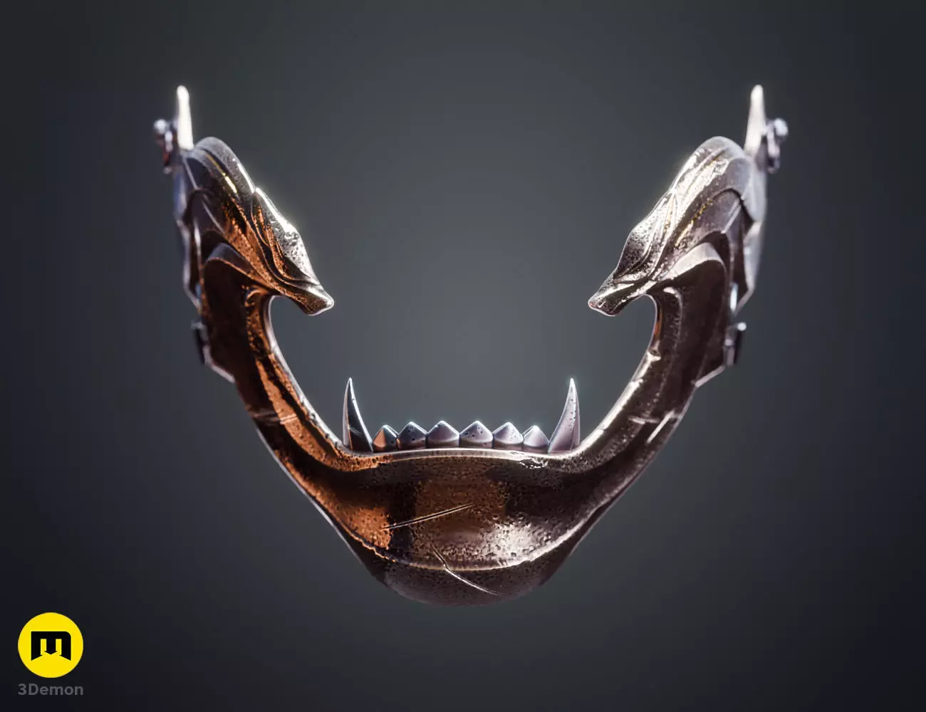 Twin Wolves Mask - Ghost of Yotei 3D print model_14