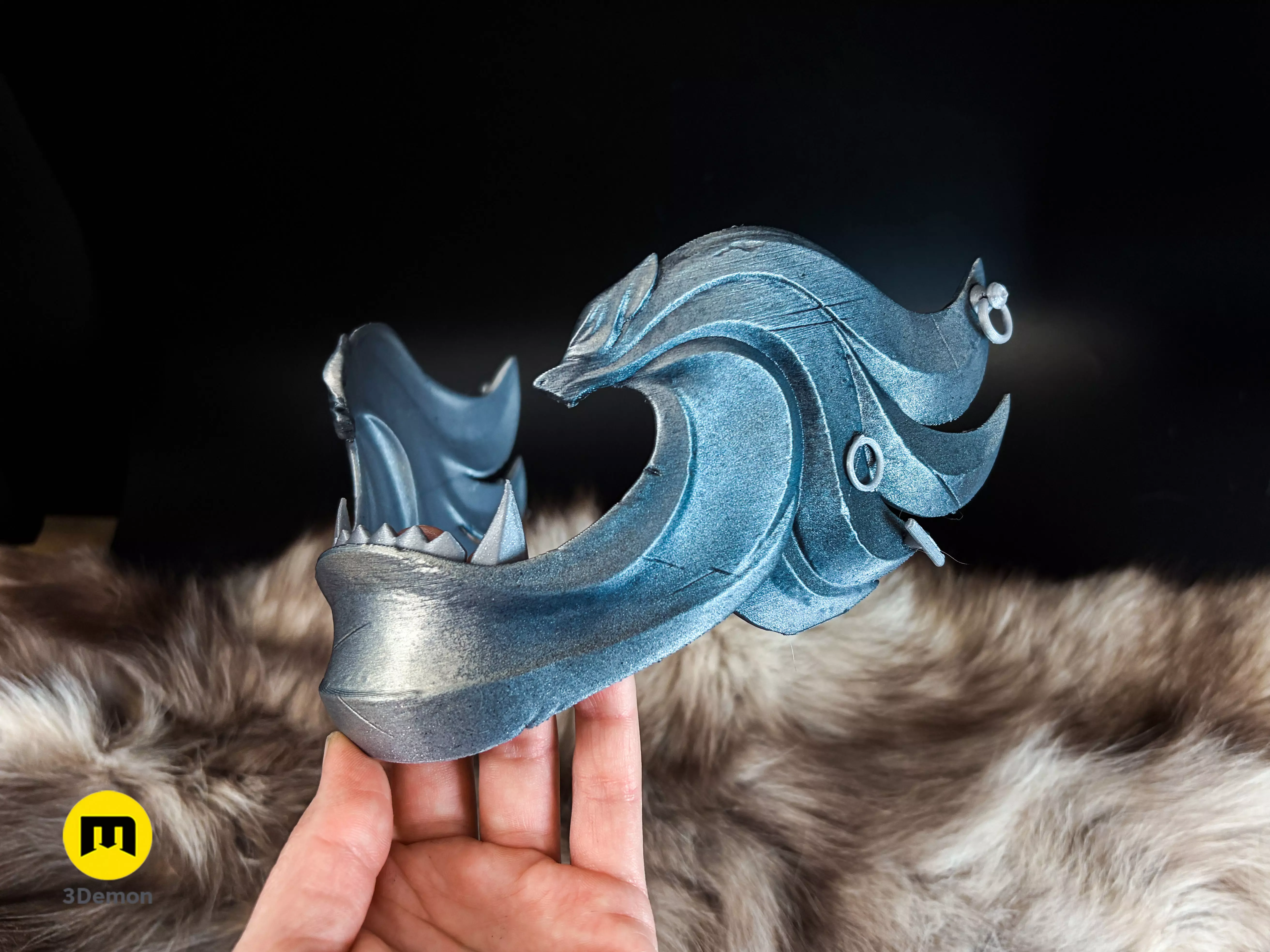 Twin Wolves Mask - Ghost of Yotei 3D print model_2