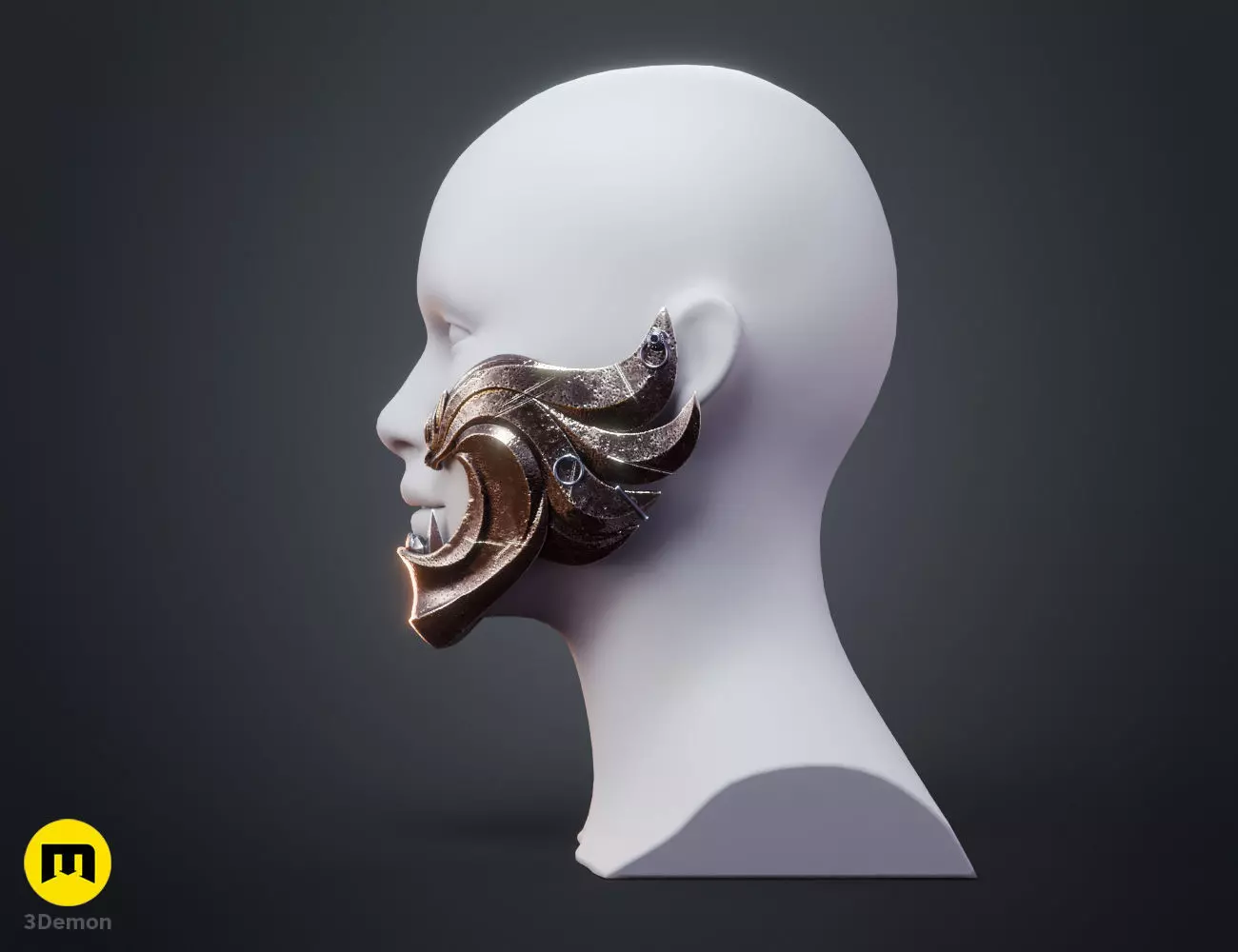 Twin Wolves Mask - Ghost of Yotei 3D print model_18