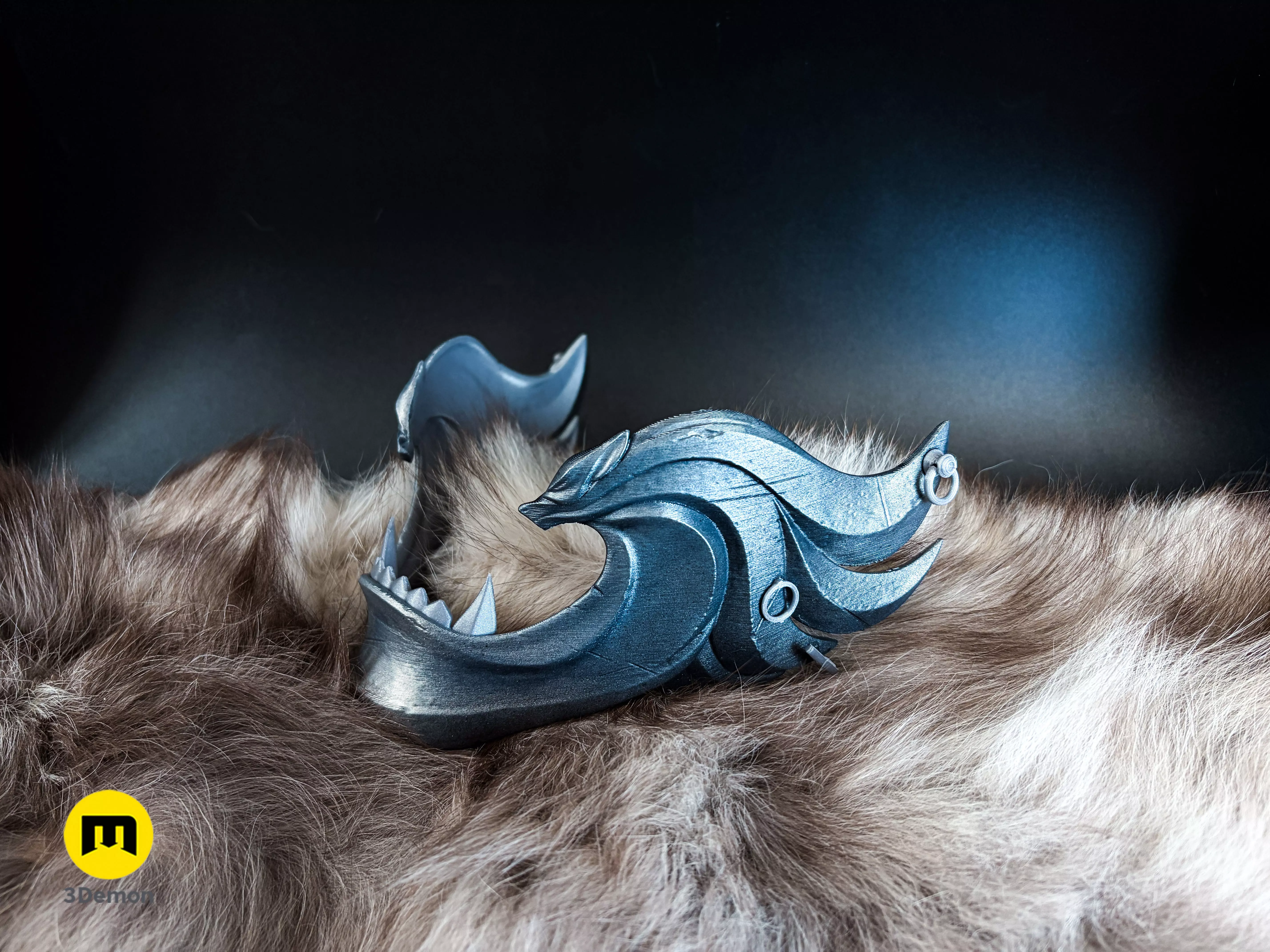 Twin Wolves Mask - Ghost of Yotei 3D print model_0