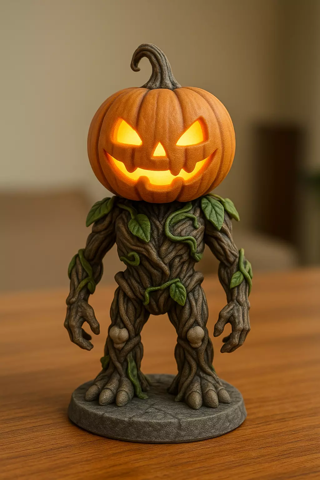 Pumpkin Guardian Lamp  Halloween Challenge 3D print model_0
