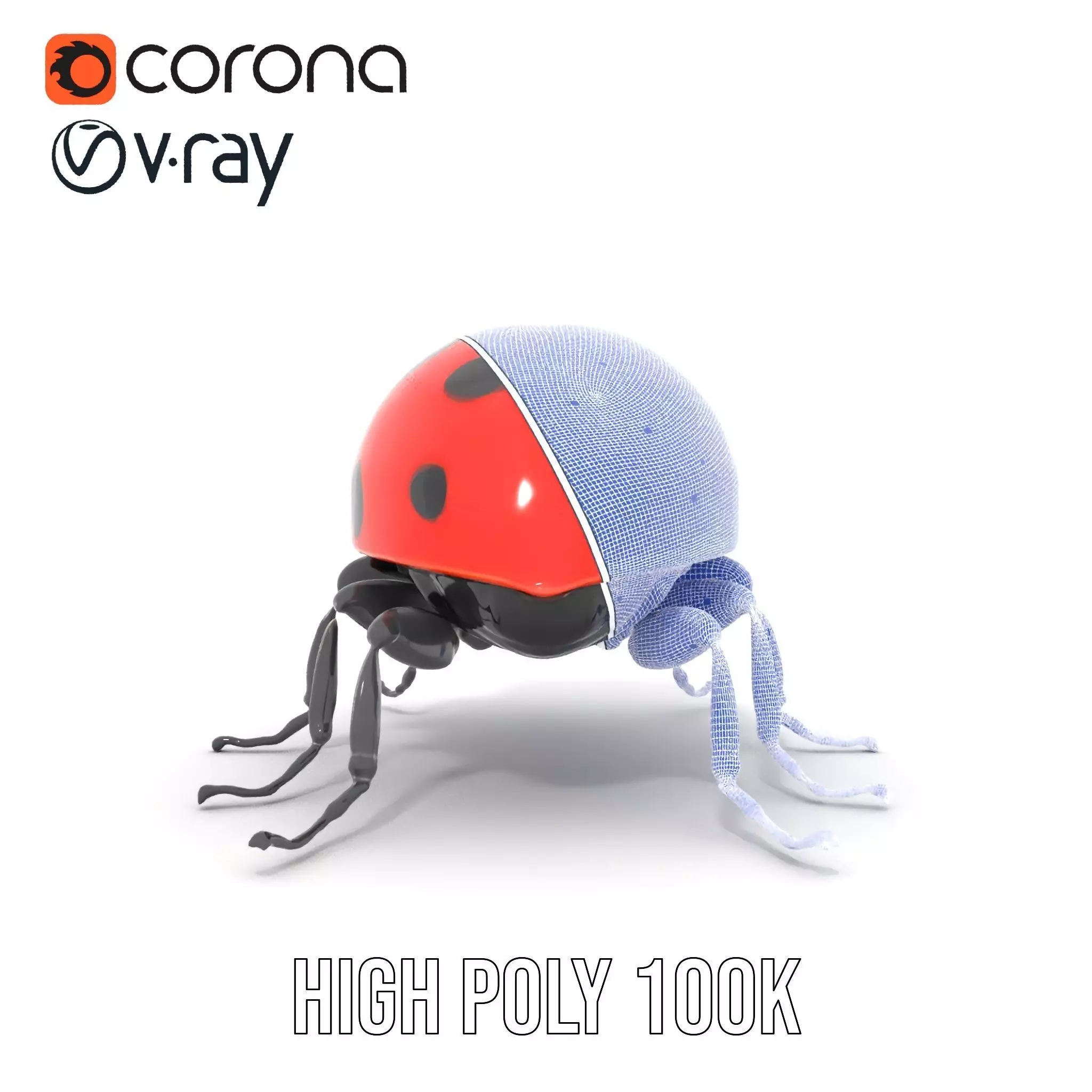 Vibrant Ladybug model pack Low-poly 3D model_34
