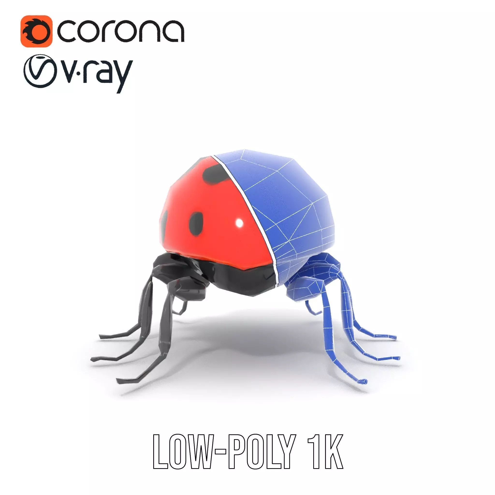 Vibrant Ladybug model pack Low-poly 3D model_22