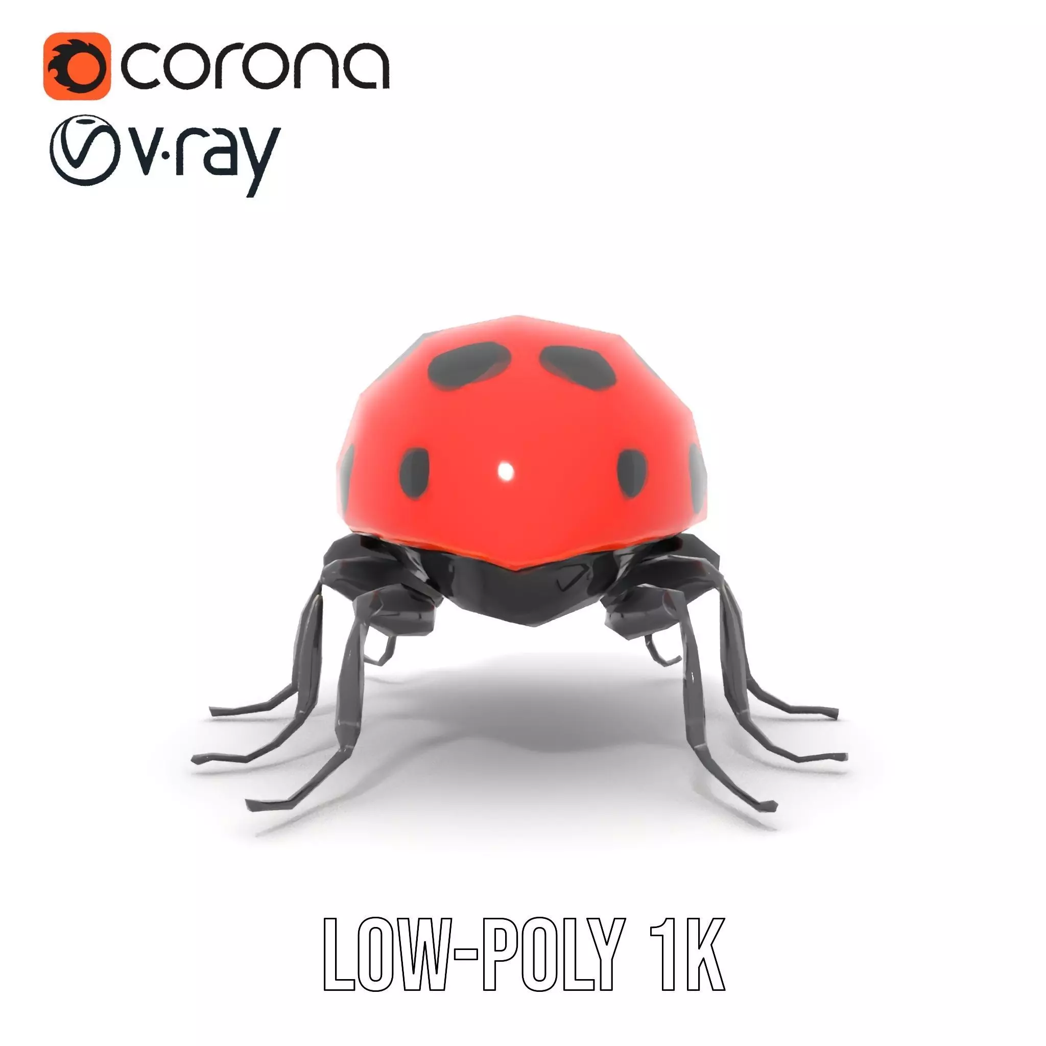 Vibrant Ladybug model pack Low-poly 3D model_12
