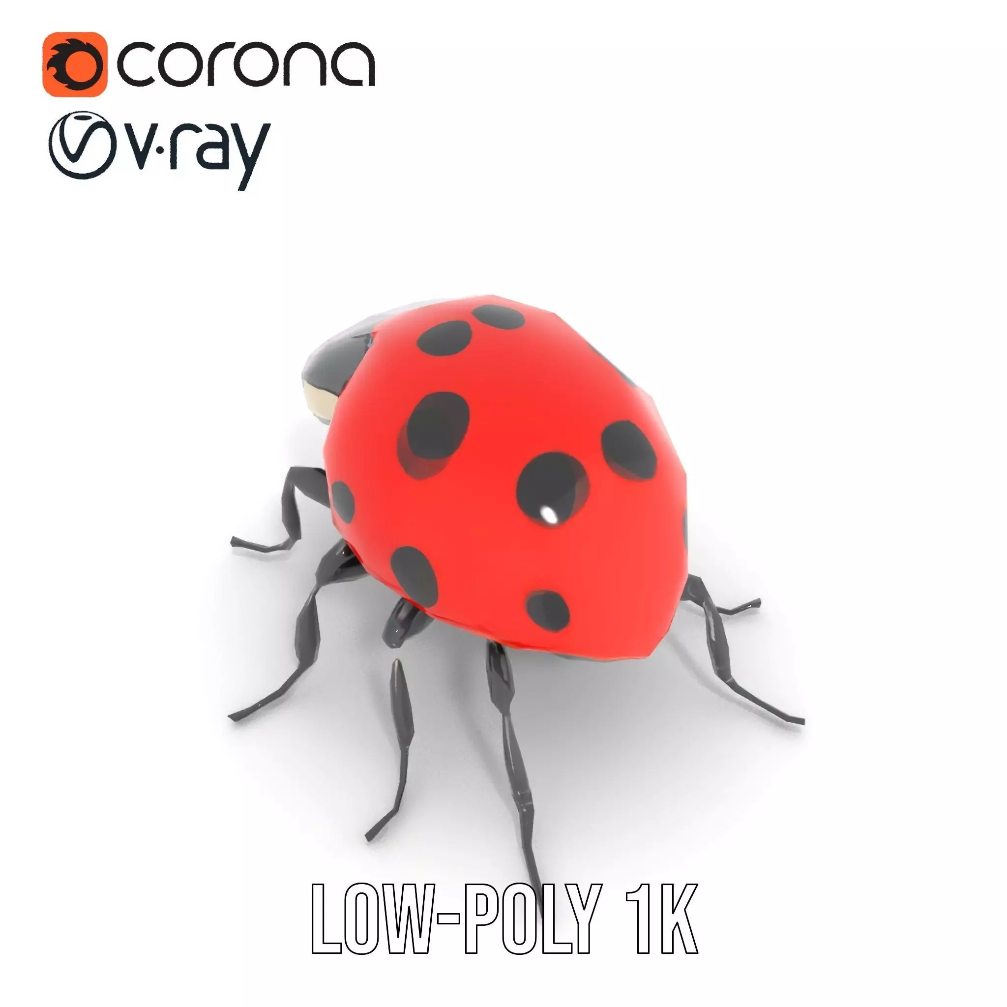 Vibrant Ladybug model pack Low-poly 3D model_9