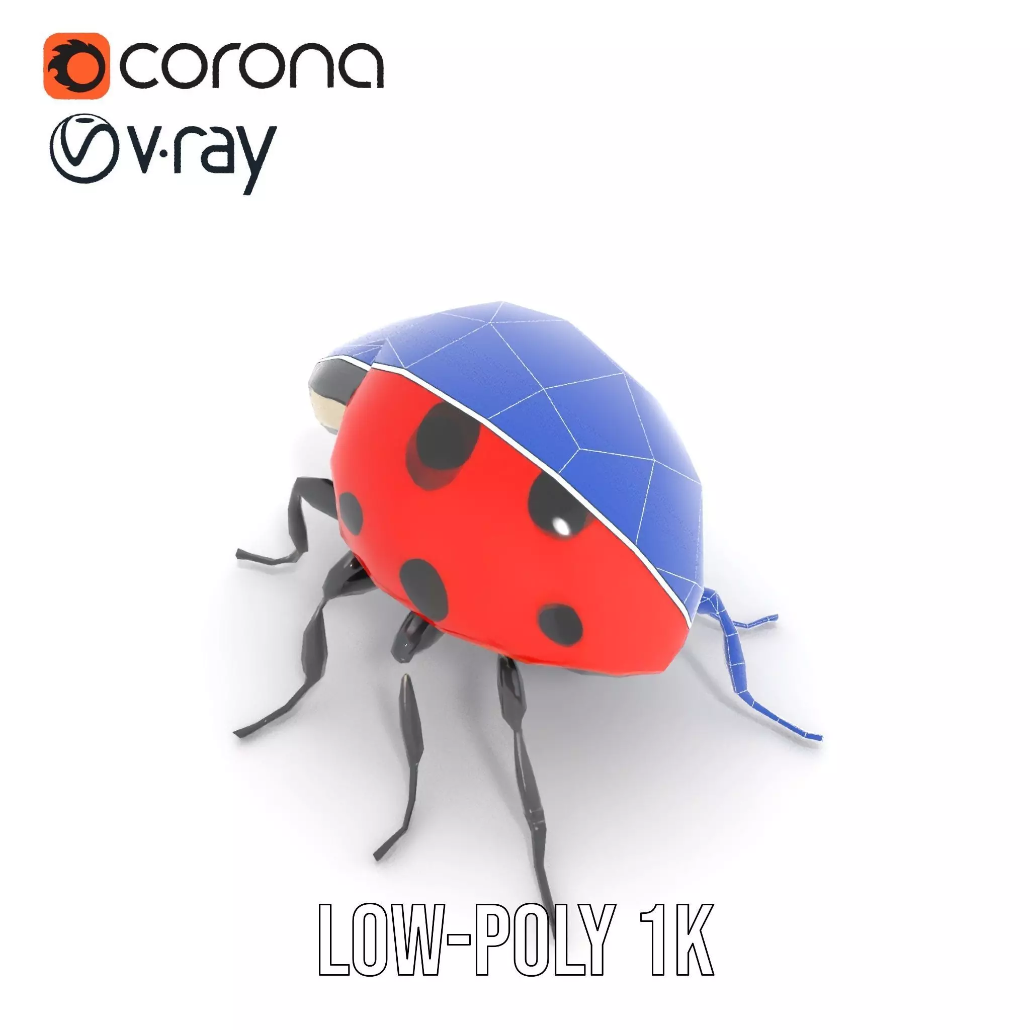 Vibrant Ladybug model pack Low-poly 3D model_30