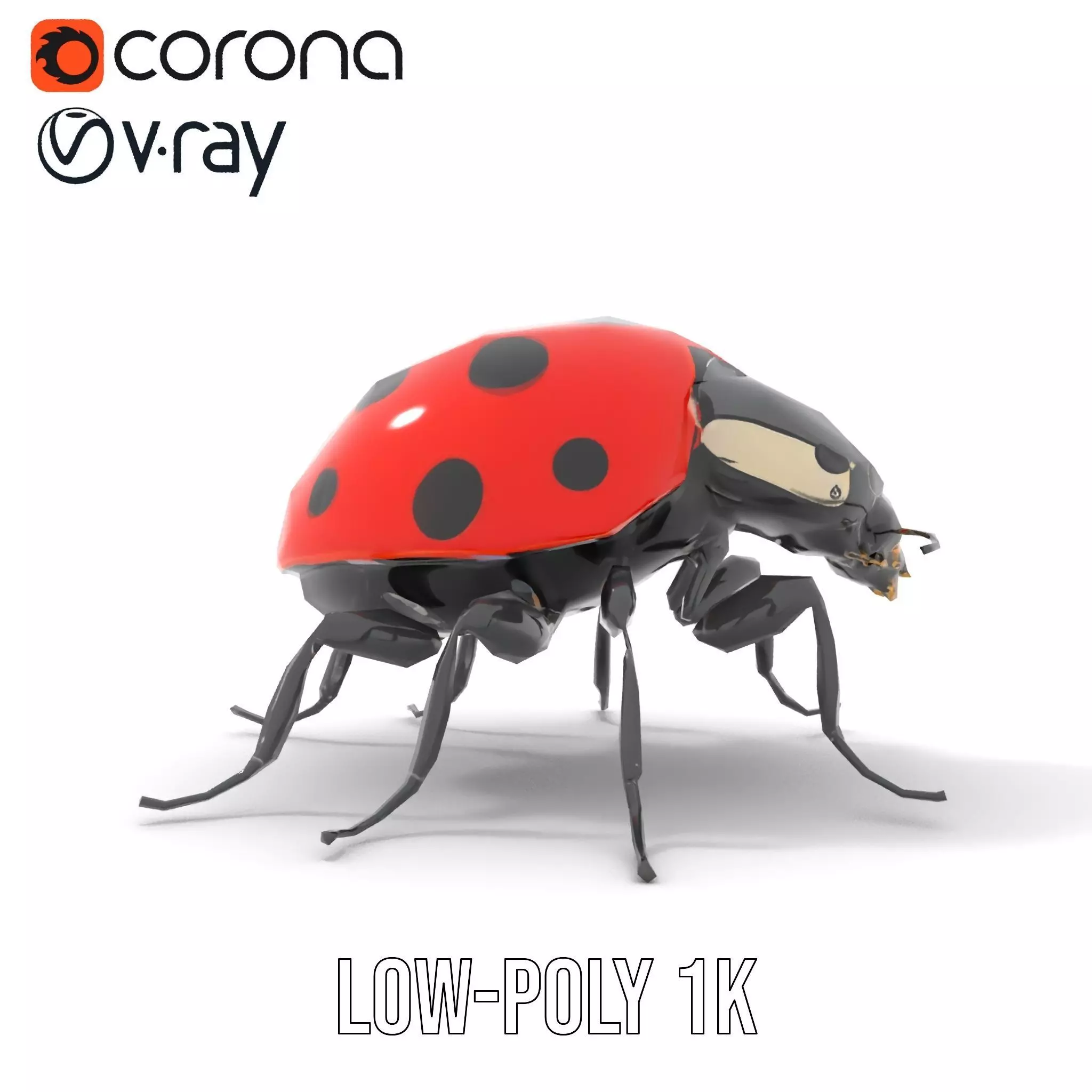Vibrant Ladybug model pack Low-poly 3D model_14