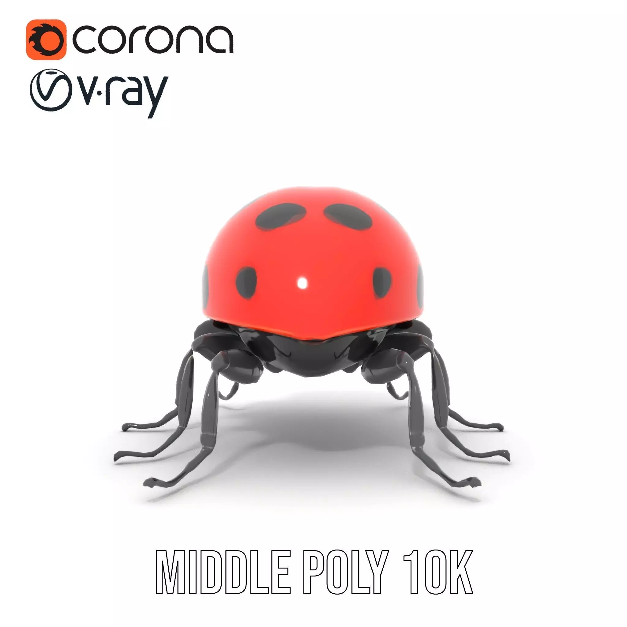 Vibrant Ladybug model pack Low-poly 3D model_6