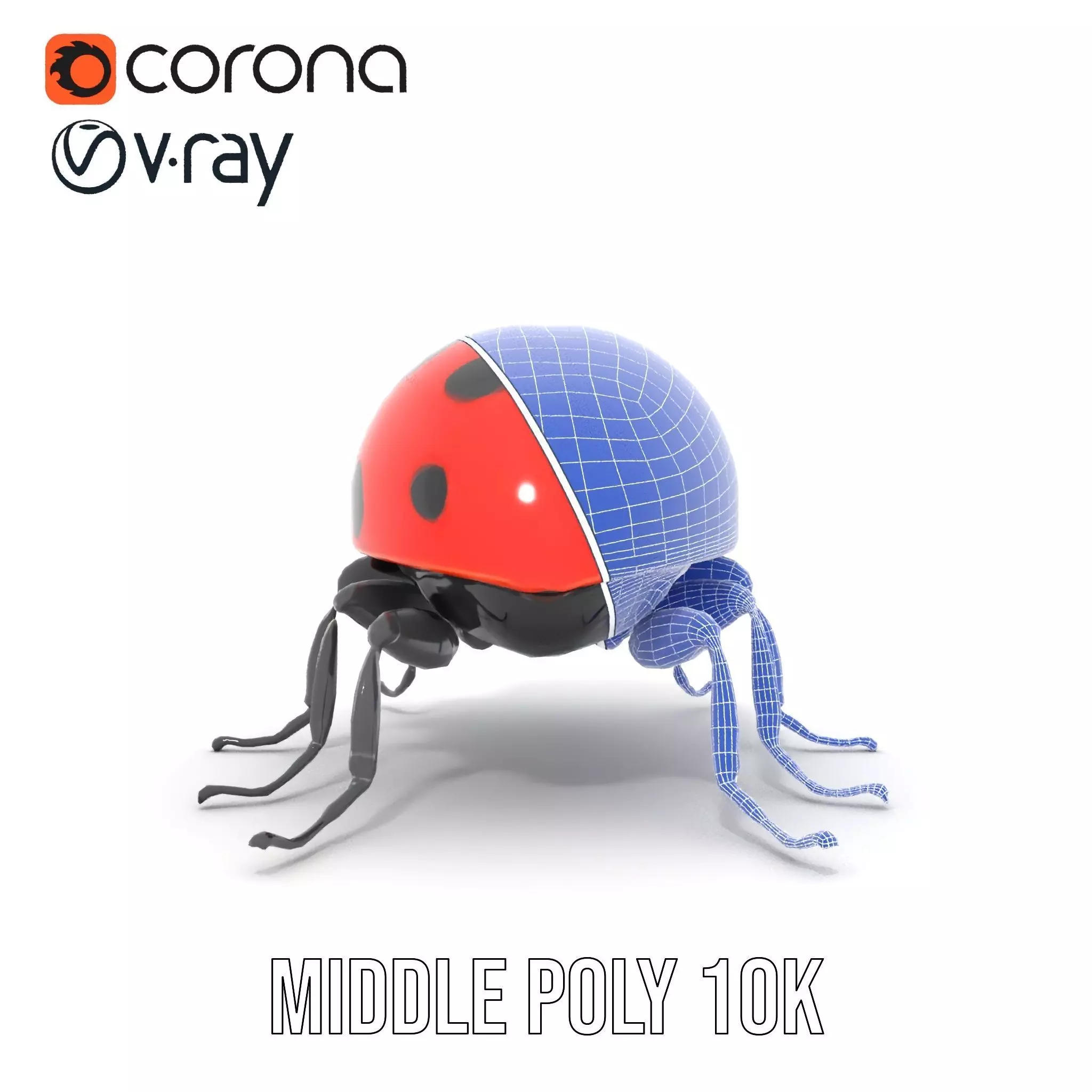 Vibrant Ladybug model pack Low-poly 3D model_29
