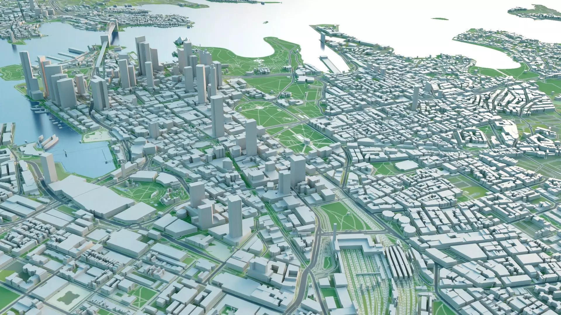 Sydney city 3D map 3D model_9