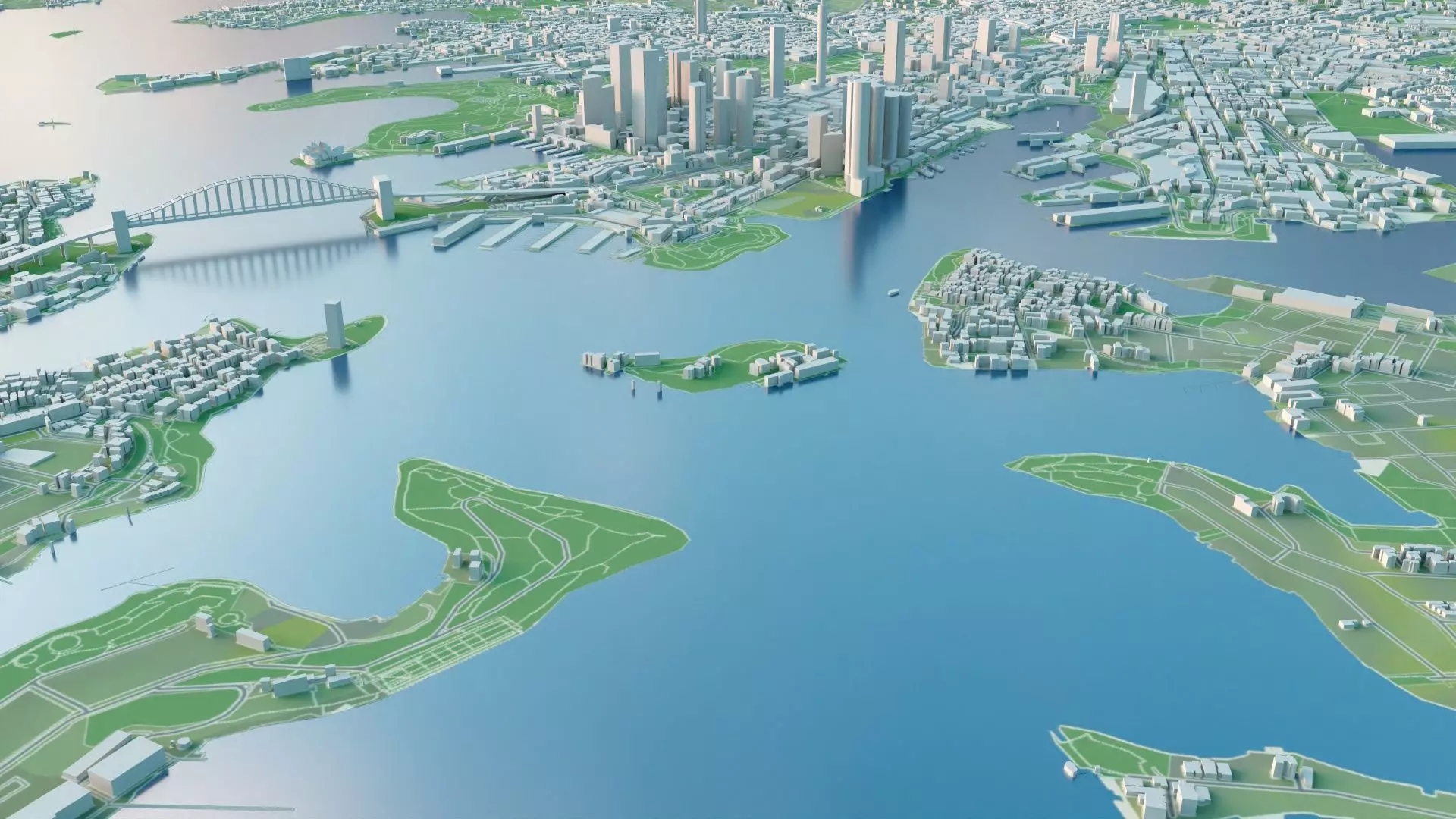Sydney city 3D map 3D model_6