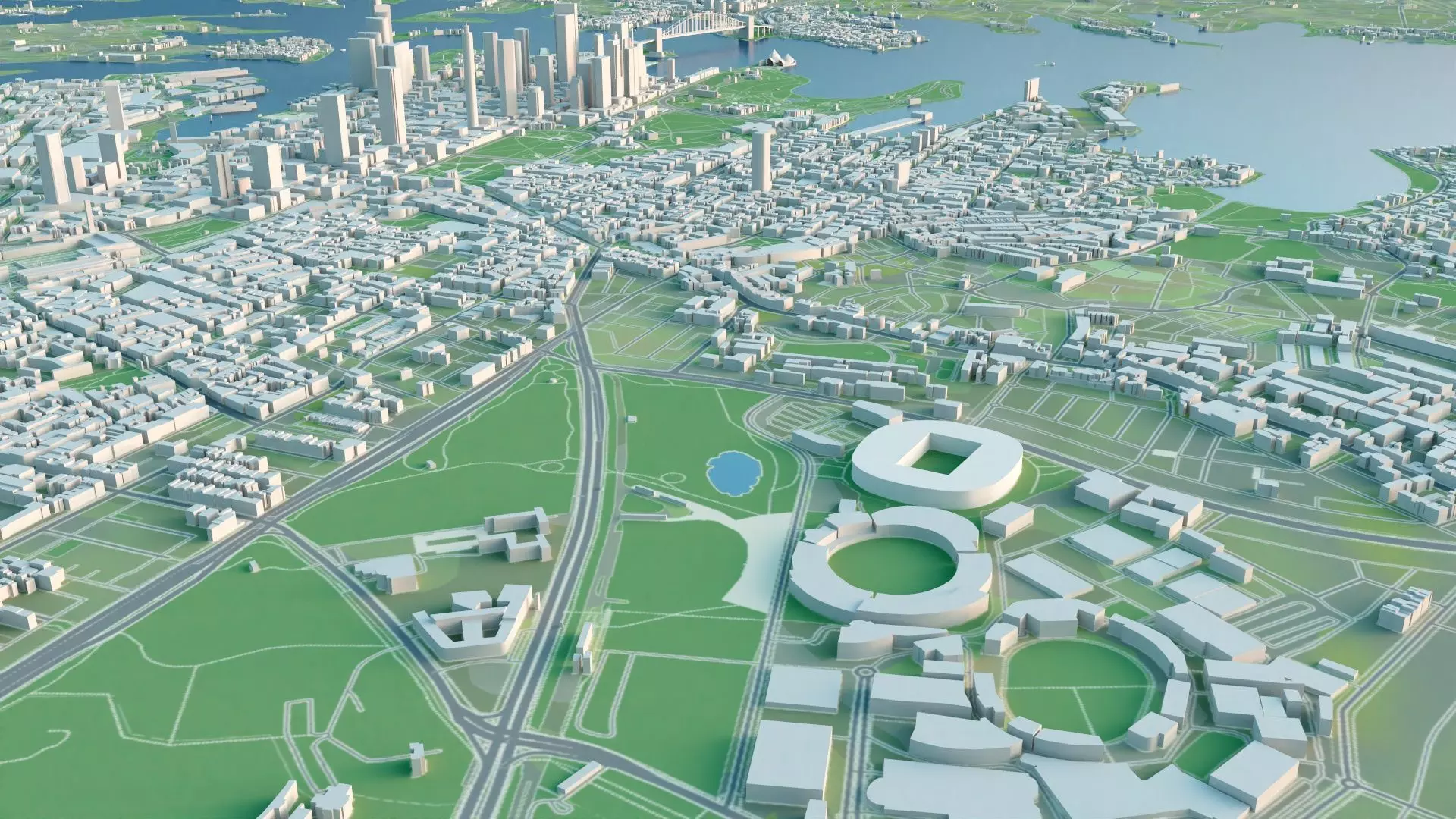 Sydney city 3D map 3D model_10