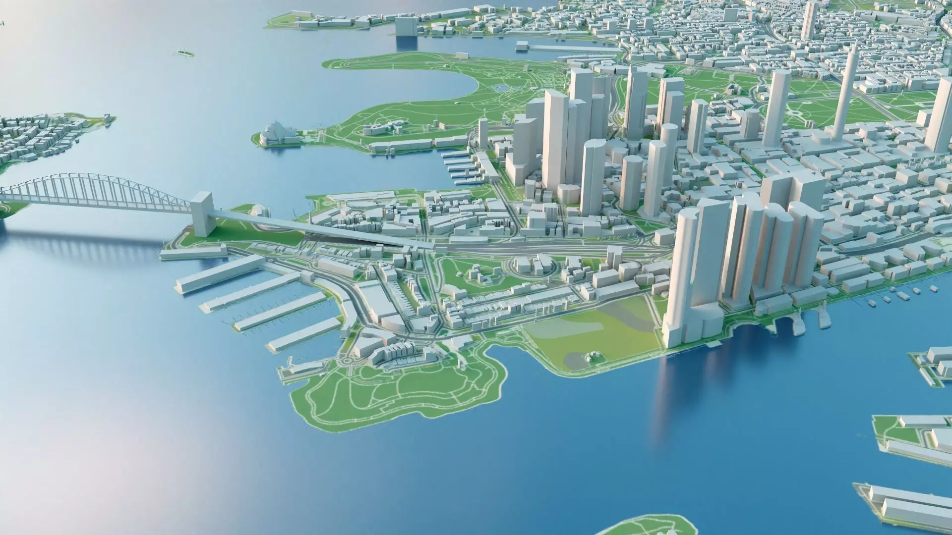 Sydney city 3D map 3D model_2