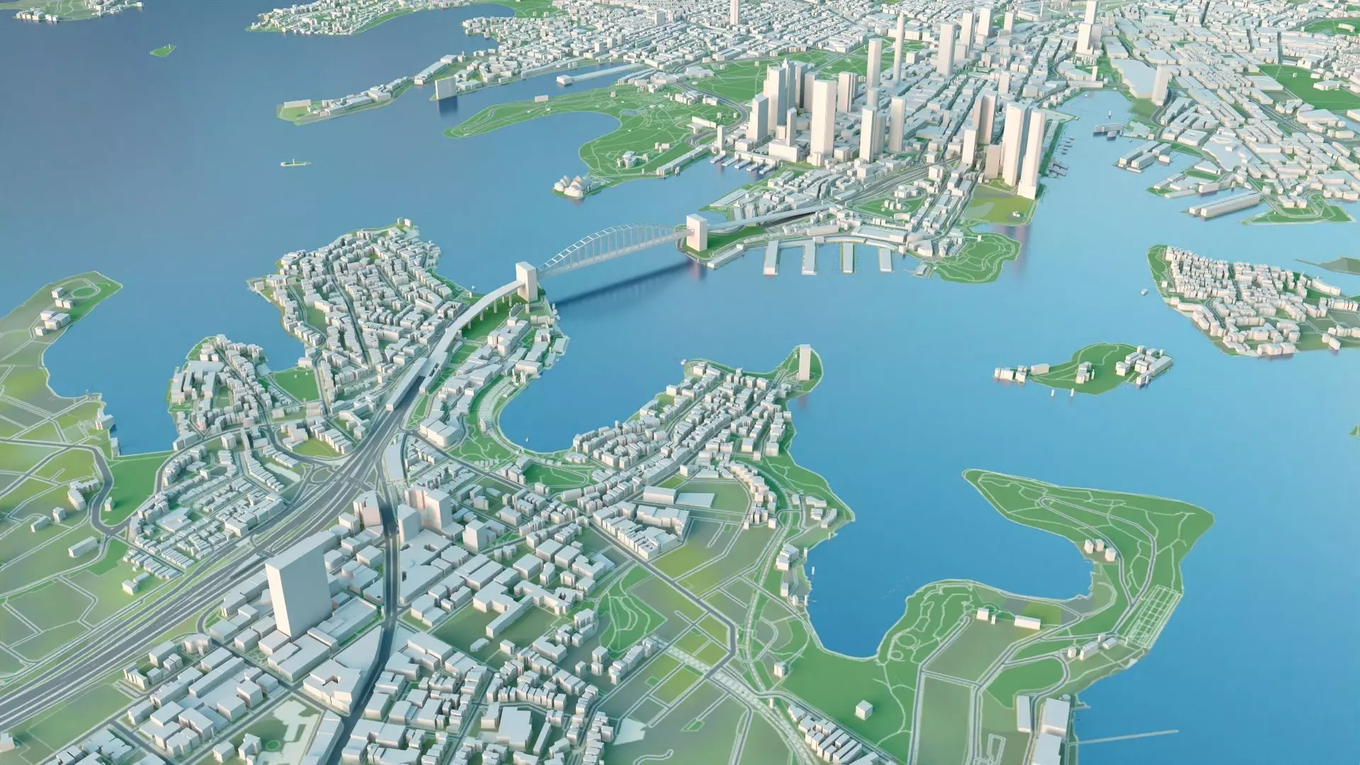 Sydney city 3D map 3D model_5