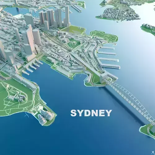 Sydney city 3D map