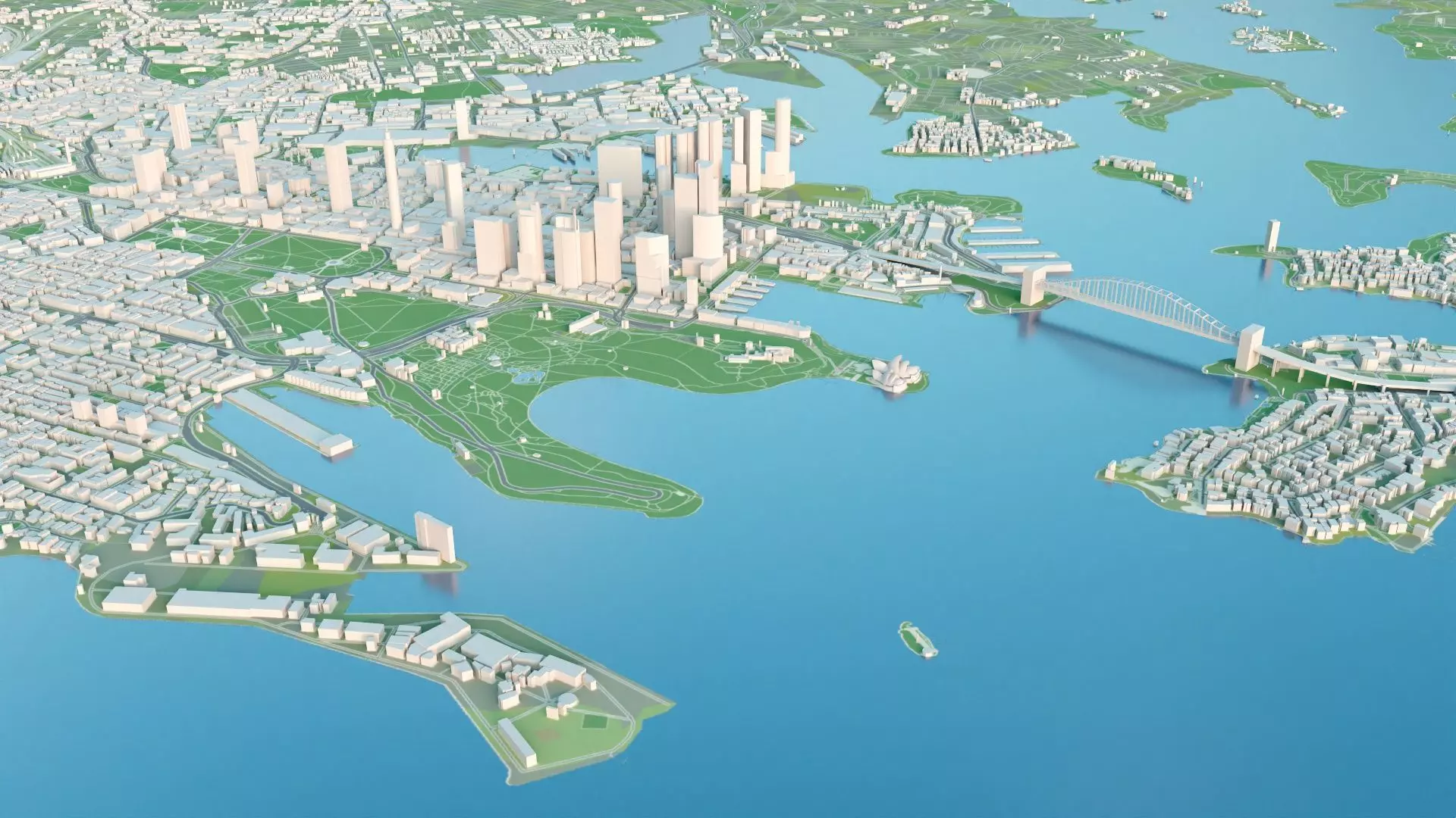 Sydney city 3D map 3D model_12