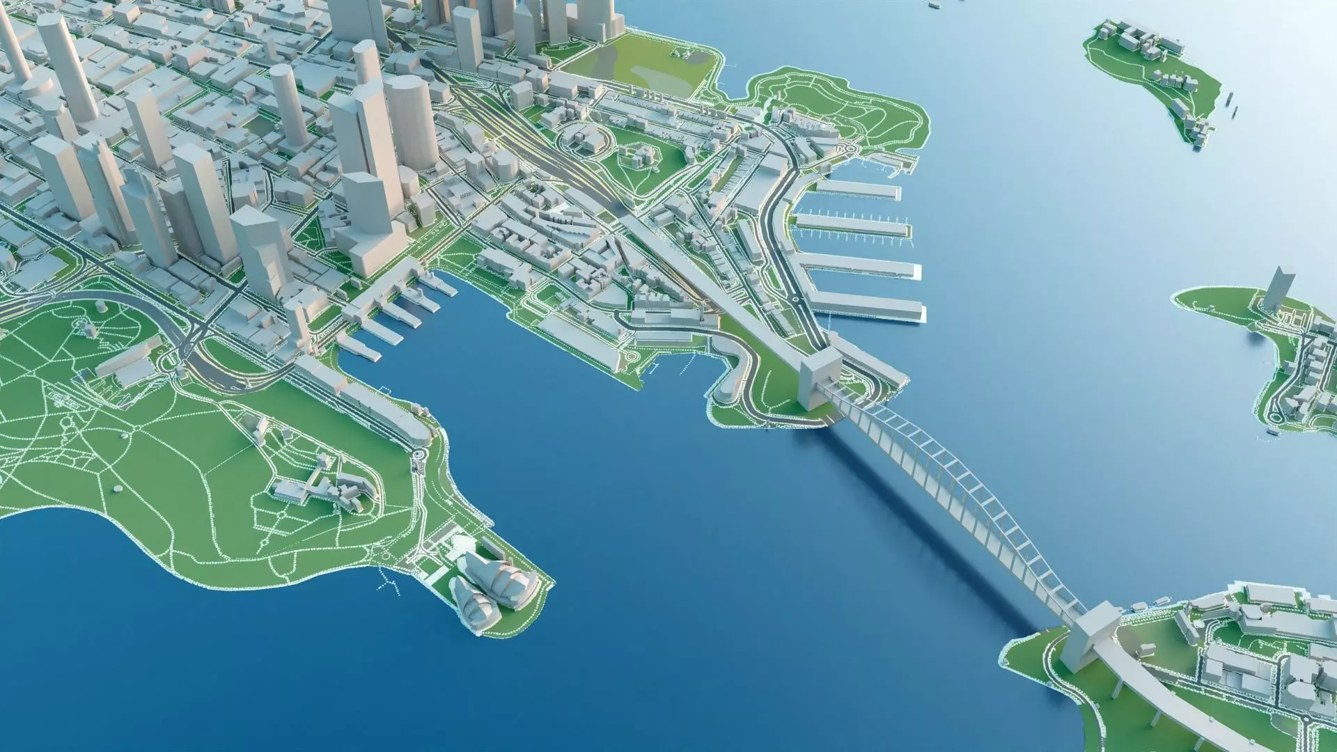 Sydney city 3D map 3D model_1