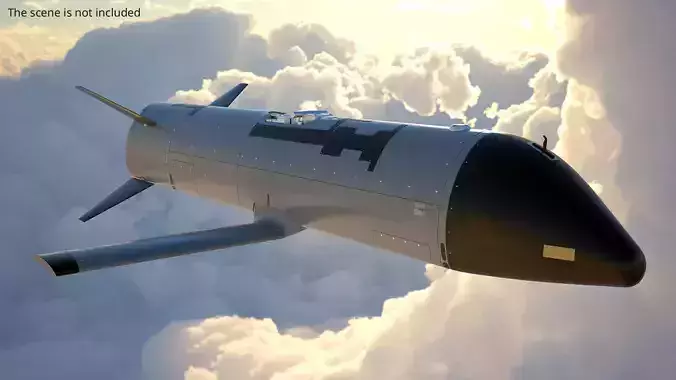 Air-Launched Recovery Drone Gray Black Rigged