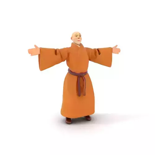 Monk Robe Figure model pack Low-poly 3D model