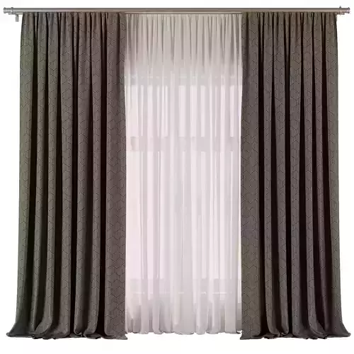 Curtain with rod 48 ptternend curtain HBH