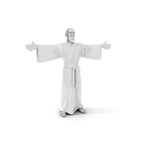 Elder Monk Robe model pack Low-poly 3D model