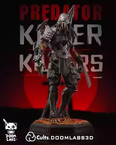 Ronin Predator Fant Art Statue